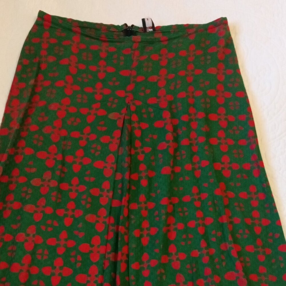 Exciting patterned colorful vintage skirt / Kwamee made in Australia